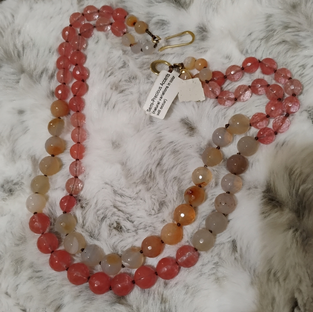 Elegant Vintage Double Strand Beaded Necklace